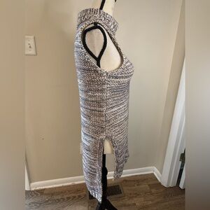 Cliche knit turtleneck sleeveless tunic sweater SZ XS